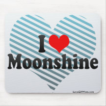 I Love Moonshine Mousepads