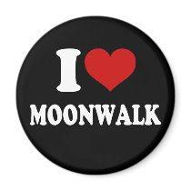 I Love Moonwalk Fridge Magnet