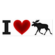 I Love Moose Business Cards