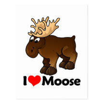 I Love Moose Post Card
