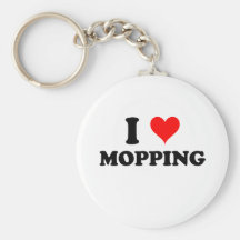 I Love Mopping Key Chain