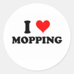I Love Mopping Round Stickers