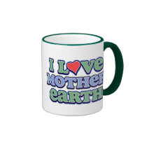I Love Mother Earth Ringer Mug mugs
