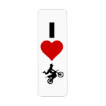 I Love Motocross (Vertical) Return Address Label