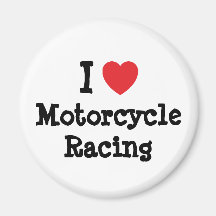 I love Motorcycle Racing heart custom personalized Refrigerator Magnet