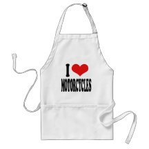 I Love Motorcycles Apron