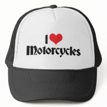 I Love Motorcycles Mesh Hats