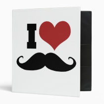 I Love Moustache binders