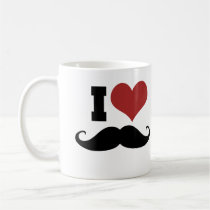 I Love Moustache mugs
