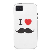 I Love Moustache iPhone 4/4S Cover