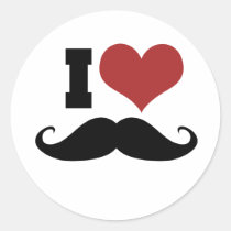 I Love Moustache stickers