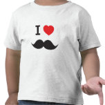 I Love Moustache Tee Shirts