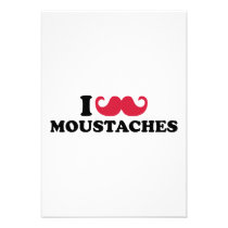 I love Moustaches invitations