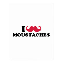 I love Moustaches Post Card