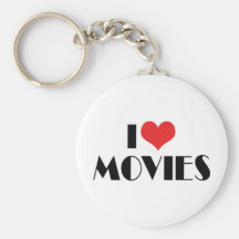 I Love Movies Keychain