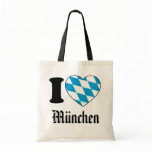 I Love München, Bavaria, Germany Tasche