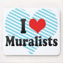 I Love Muralists Mouse Pads