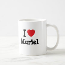 I love Muriel heart T-Shirt Mugs