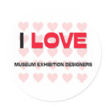 I LOVE MUSEUM EXHIBITION DESIGNERS stickers