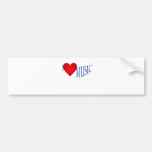 I love music bumper sticker