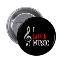 I Love Music Button