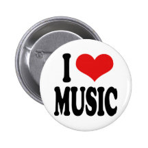 I Love Music Button