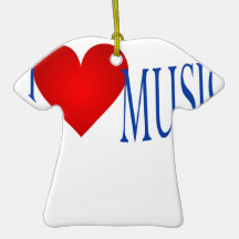 I love music christmas ornament