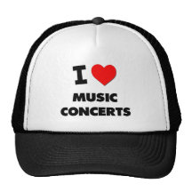 I Love Music Concerts Mesh Hats