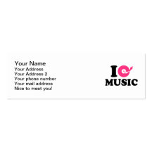 I love music DJ Business Cards