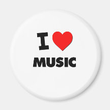 I Love Music Fridge Magnet