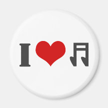 I Love Music Fridge Magnet