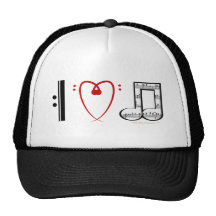 I Love Music (I heart notes) Trucker Hat