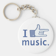 I Love Music Keychain