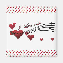 I Love music Magnet