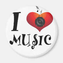 I Love Music Magnets