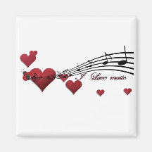 I Love music Magnets
