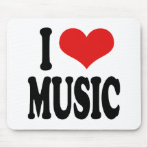 I Love Music Mouse Pad