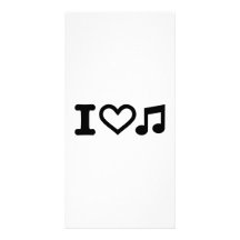 I love music note photo greeting card