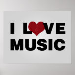 I Love Music Poster posters