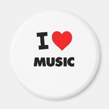 I Love Music Refrigerator Magnet