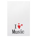 I Love Music stationery