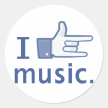 I Love Music Stickers