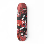 i love music urban vector art skateboard deck