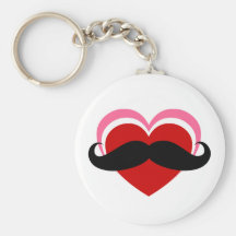 I LOVE MUSTACHE KEY CHAIN