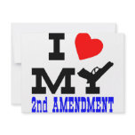 I Love My 2nd Amendment Custom Announcements