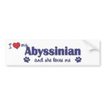 I Love My Abyssinian (Female Cat) Bumper Sticker