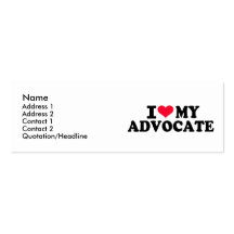 I love my Advocate Business Card