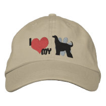 I Love my Afghan Hound Embroidered Hat