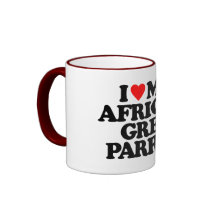 I LOVE MY AFRICAN GREY PARROT MUG