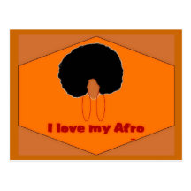 I love my Afro Postcard